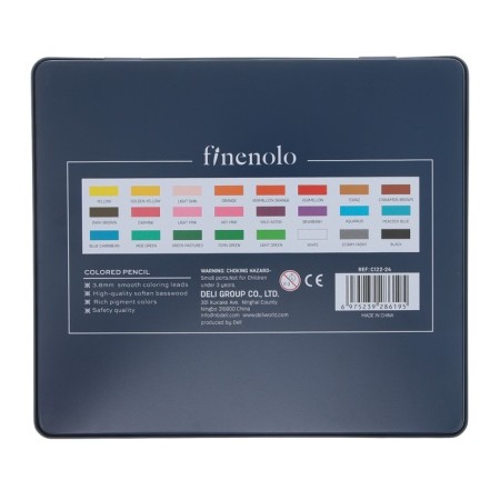 Family pencils 24 colors, finenolo, 3.8 mm, hexagonal, in a metal pencil case-4