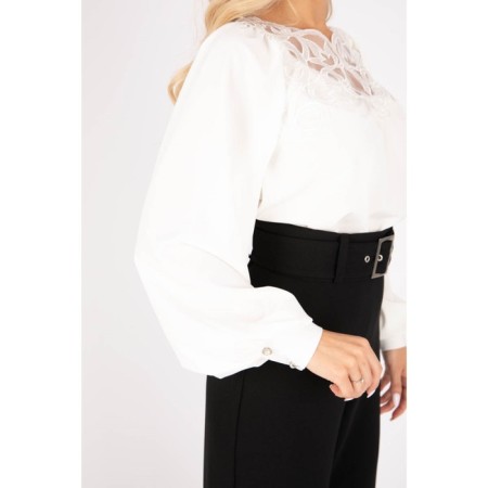 Female blouse, size 44, white color-2