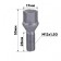Wheel bolt, Skyway, m12x1.50x28 cone, key 17mm, chrome, l = 55mm, set 20 pcs
