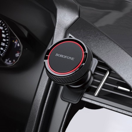 Car holder Borofone BH12, to the deflector, universal, magnetic, black-4