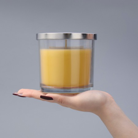 Aromatic giant in a glass "Vanilla cake", soy wax, 10x10 cm-6