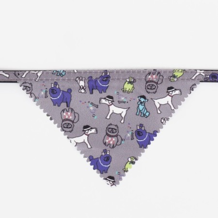 A collar with a scarf "Bright Life", 32 x 1 cm, gray-5