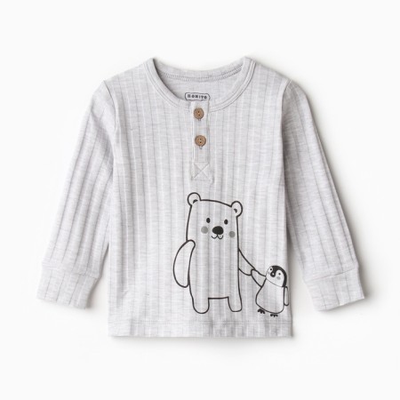 Longsliv children, gray color, height 74 cm