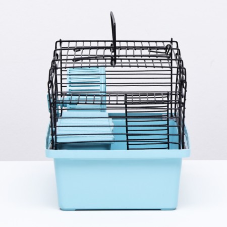 Mini cell for rodents "Pijon" No. 2, equipped, 27 x 15 x 16 cm, turquoise-10