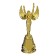Nick's reward figure “Best Doctor”, plastic, gold, 19.3 x 7 cm.
