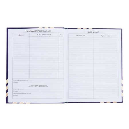 Universal diary for grades 1-11, Globe and Feather, solid cover 7BC, glossy lamination, 40 sheets-4