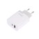 Network charger PERO TC05, USB, USB-C, 3 A, fast charging, white