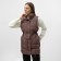 Warmed female vest, brown color, size 44
