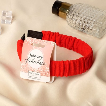 Hair cap "Caroline" Geometry, 3 cm, burgundy-2