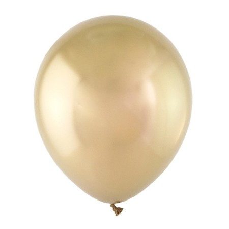 Latex ball 18 "Mirror balls, chrome gold, set of 5 pcs.