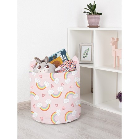 Basket for toys "Vanilla rainbow, size 35x35 cm