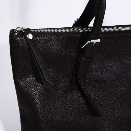 Female bag Textura, chover, large size, brown color-4