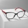 Glasses GA0447 (color: C2 black, red; diopter: +2; tint: no)