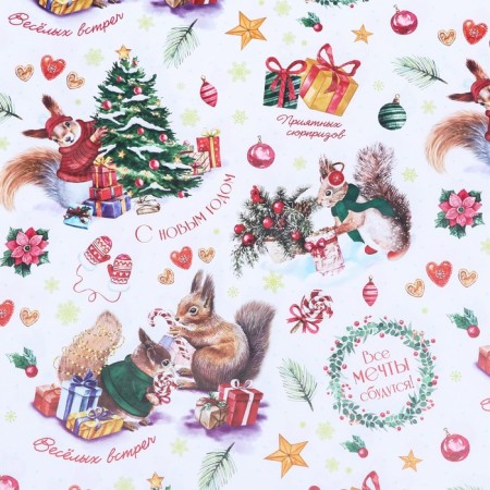 Paper Glossy Plug "Squirrels", 70 x 100 cm-3