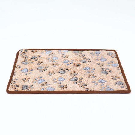 Animal rug, bilateral (fleece+rattan), 40 x 30 cm, beige-2