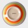 Boronnik ceramic shade "India", 1 l, d = 18, orange color