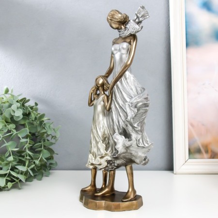 Souvenir Polystone "Mom and Daughter" 9x16.5x33 cm-3