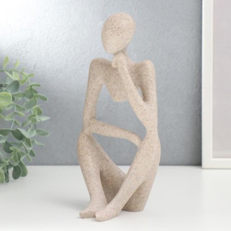 Souvenir Polystone "Abstraction - thoughtfulness" Sand 25x12 cm-3