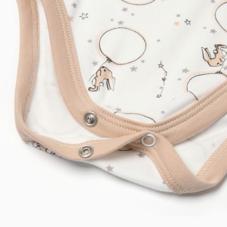 Body with a long sleeve, beige color/hares, height 68-3
