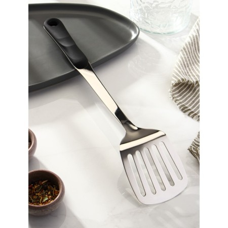 Stainless steel blade with holes of the Home share, length 38.5 cm, thickness 3 mm-2