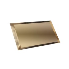Rectangular mirror bronze tiles with fatcet 6 mm, 240x120 mm