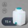 Canister-power, food, 15 l, white