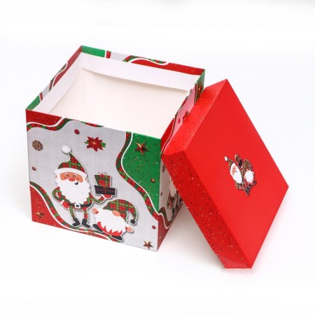 Self -assembly box "Santa Claus and dwarf" 15 x 15 x 15 cm-3