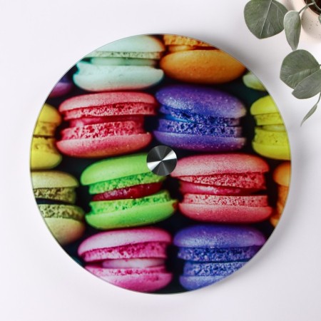 Glass stand for the cake rotating shade "Makaruns", D = 32 cm ㅤ-1