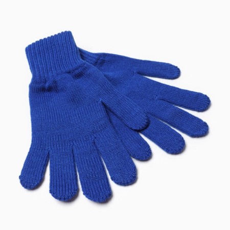 Female gloves, blue color, size 18