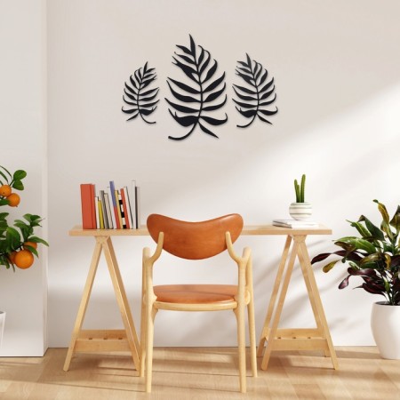 Decoration wall for the interior, panel on the wall of wood "leaves", 3 modules 58 x 32 cm-2