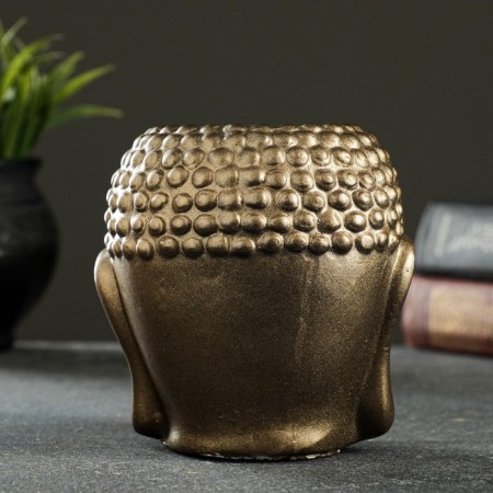 Kashpo - organizer "Buddha" bronze, 11x11x11cm-3