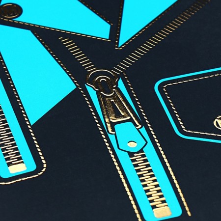 Penal 1 section 130 x 190 mm, Hatber "Fashion Style", laminated cardboard, black/blue (volumetric 3D risun) NPN_44036-5