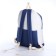 School backpack from textiles on lightning, 3 pockets, blue color