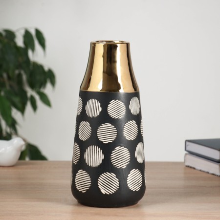 VAZA Ceramics Table "Luan" D-5CM, 25.5x1 cm, black