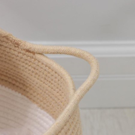 Basket for storage wicker with handmade handles of the Vori Dolyan, 39 × 29 × 23 cm, white color-2