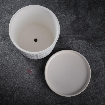 Flower Sharm Pot White Cylinder No. 2, 2l-2