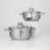 Set of pots "Grett", 2 subjects: 2.2 l; 3.2 l, capsule bottom
