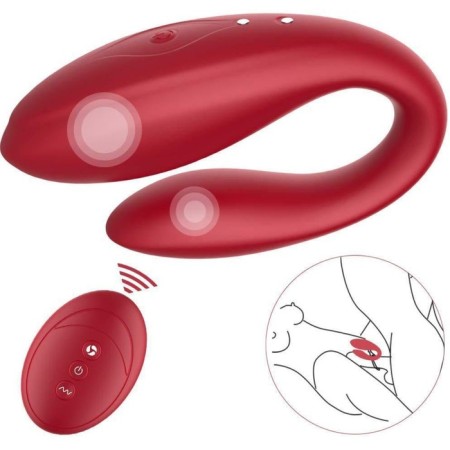 Vibrator for steam oats, flexible, silicone, remote control, burgundy-11