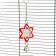 Toy - bird mirror "flower" with a bell, 20 x 7 cm