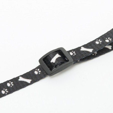 Collar of "paws-capacity" with a bell, kapron, 30 x 1 cm, black-6
