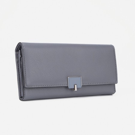 Women's wallet on magnets, gray color
