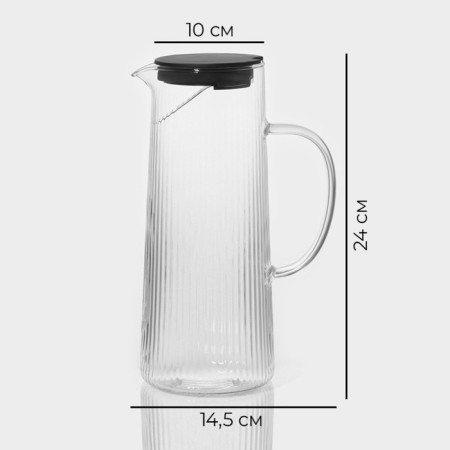 Glass Glass Magistro "Toledo", 1.3 l, 10 × 24 cm-2
