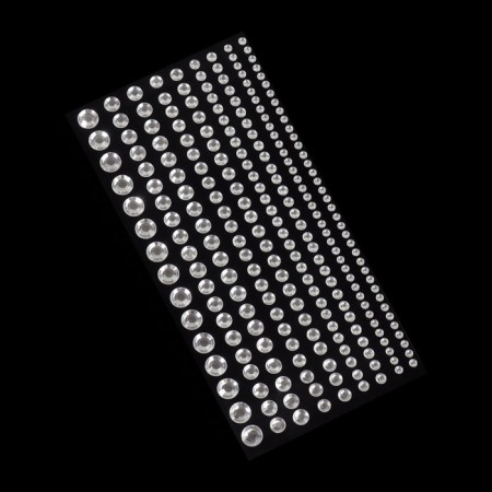Rhinestones for nail decor, on a glue basis, d = 3/4/5/6/7 mm, silver color-2