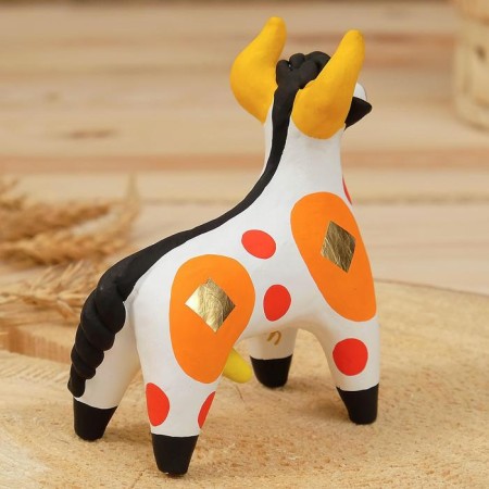 Дымковская игрушка «Корова» 12 см, микс-2