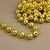 Beads on threads, round, 12 mm, 2 m, gold color
