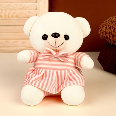 Soft toy "Trunk in the dress", white color