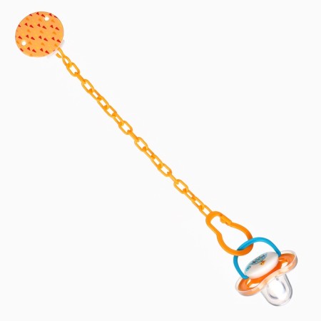 Set: nipple - a dummy with a “turtle” holder, anatomical +6 months, yellow color-13