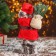 Santa Claus "in a red fur coat with skis" 30 cm