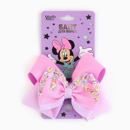 Outlet. Hair bow on a hairpin, 12 cm, Minnie Mouse