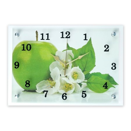 Carty clock is wall-mounted, interior "apple", silent, 25 x 35 cm